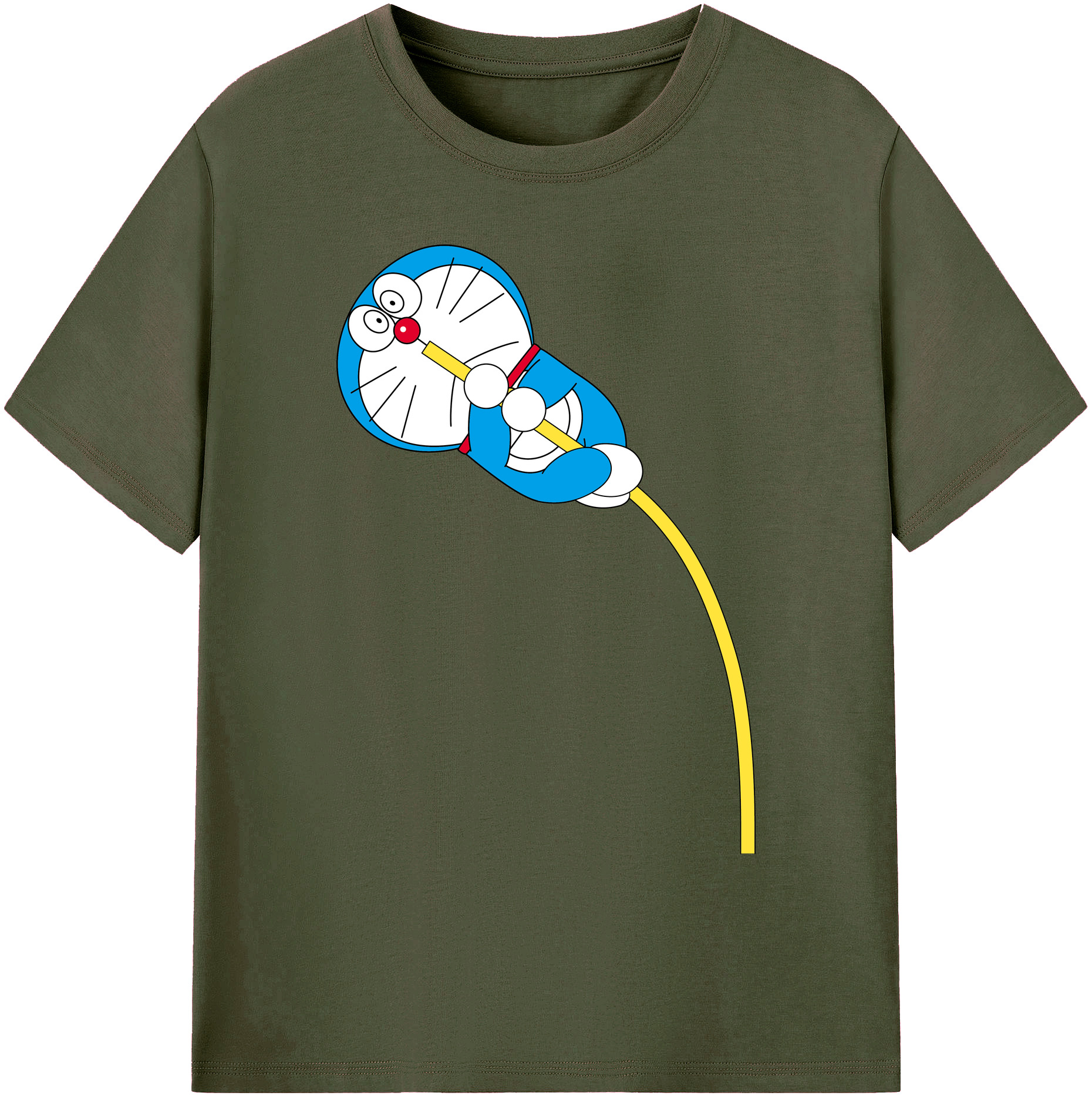 （画像用） ドラえもん Doraemon 綿100％ メンズ半袖Tシャツ｜肌触りやわらか＆通気性